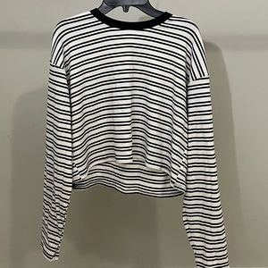 Striped long sleeved shirt, brand new, womens medium, forever 21.
